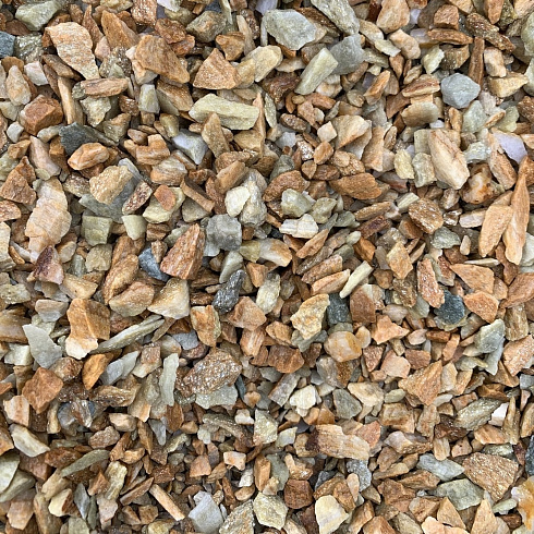 Kamenclub.ru: Щебень крошка желтый (ЗЛАТОЛИТ) фр. 5-10 мм.  купить в Смоленске мрамор золотистый, бежевый, желтый каменная ландшафтная декоративная крошка здатолита 8500 руб/т   фото КАМЕНЬ КЛУБ