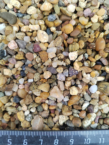 Галька речная окат (рыжая) фр.3-5 мм купить в Смоленске 