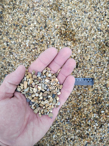 Галька речная окат (рыжая) фр.3-5 мм купить в Смоленске 