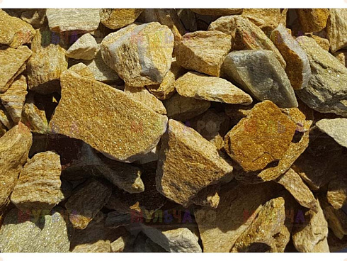Kamenclub.ru: Щебень крошка желтый (ЗЛАТОЛИТ) фр. 20-40 мм.  купить в Смоленске златолит бежевый, золотистый, желтый декоративная каменная крошка 10800 руб/т   фото КАМЕНЬ КЛУБ
