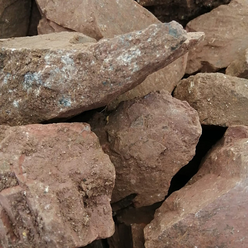 фото Яшма красная  (фр. 70-100 мм)  купить в Смоленске в интернет-портале КАМЕНЬ КЛУБ