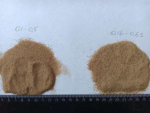 Кварцевый песок для площадок фр. 0,16-0,63 мм.  купить в Смоленске фото Камень Клуб