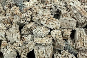 Kamenclub.ru: Крымский природный меотис фр. 100-500 мм.  купить в Смоленске меотис бежевый рыжий молочный желтый ракушечник 4 500 руб/т   фото КАМЕНЬ КЛУБ