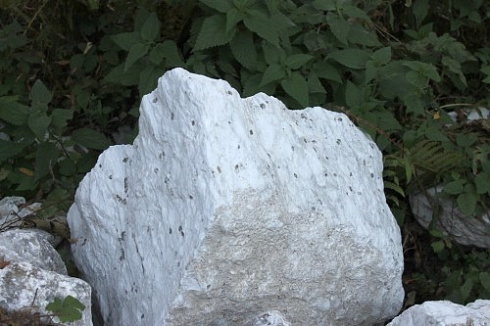 Kamenclub.ru: Мраморизированный известняк фр. 100-500 мм.  купить в Смоленске известняк серый белый темно-серый сероватый валун природного образования окатанный 10500 руб/т   фото КАМЕНЬ КЛУБ