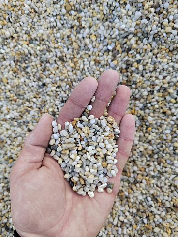 фото Галька крымская жемчужная фр. 3-5 мм. купить в Смоленске  в интернет-портале КАМЕНЬ КЛУБ