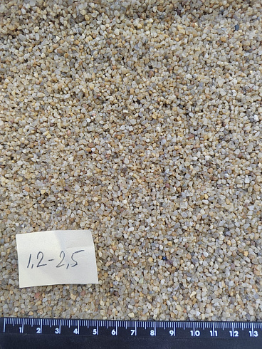 Кварцевый песок сухой фракцинированный фр. 1,2-2,5 мм.  купить в Смоленске фото Камень Клуб