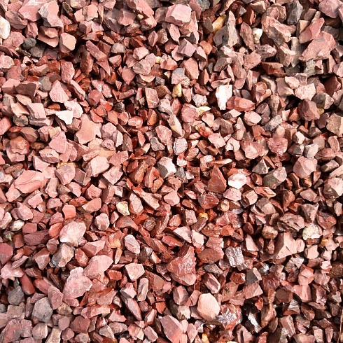 Kamenclub.ru: Щебень крошка красный (ЯШМА) фр. 10-20 мм.  купить в Смоленске яшма красный, бордовый, оранжевый, рыжий декоративный каменный ландшафтный щебень колотый 9000 руб/т   фото КАМЕНЬ КЛУБ