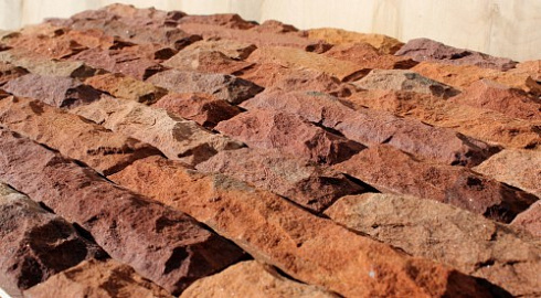 Kamenclub.ru: Песчаник (красный дракон) art PSK-5-03  купить в Смоленске    3350 руб/кв.м   фото КАМЕНЬ КЛУБ