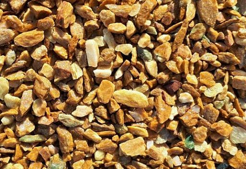 Kamenclub.ru: Щебень крошка желтый (ЗЛАТОЛИТ) фр. 10-20 мм.  купить в Смоленске златолит бежевый, золотистый, желтый каменная декоративная крошка щебня златолита 10800 руб/т   фото КАМЕНЬ КЛУБ