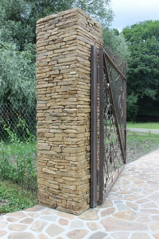 Kamenclub.ru: Песчаник (хворост) art PSG-5-06  купить в Смоленске    1 900 руб/кв.м   фото КАМЕНЬ КЛУБ