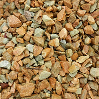 Kamenclub.ru: Щебень крошка желтый (ЗЛАТОЛИТ) фр. 10-20 мм.  купить в Смоленске златолит бежевый, золотистый, желтый каменная декоративная крошка щебня златолита 10800 руб/т   фото КАМЕНЬ КЛУБ