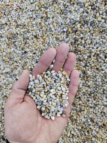 фото Галька крымская жемчужная фр. 3-5 мм. купить в Смоленске  в интернет-портале КАМЕНЬ КЛУБ